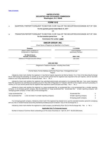 Miniature Emcor 10-Q Rapport trimestriel 2017 