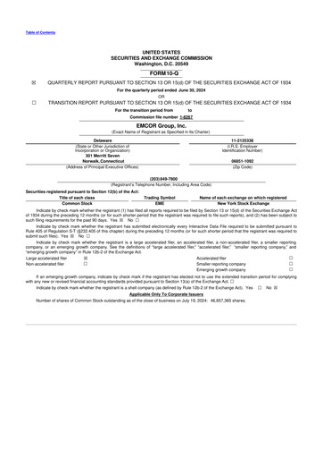 Miniature Emcor 10-Q Rapport trimestriel 2024 