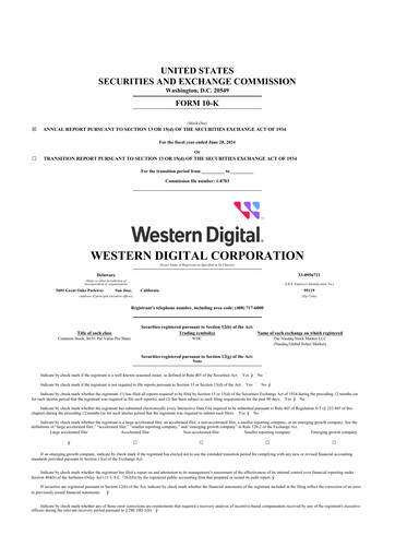 Thumbnail Western Digital 10-K Annual Report 2024