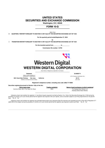 Thumbnail Western Digital 10-Q Quarterly Report FY2025 