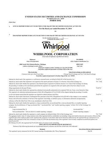 Thumbnail Whirlpool 10-K Annual Report 2014