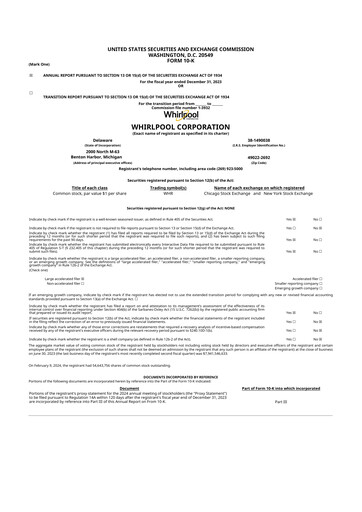 Thumbnail Whirlpool 10-K Annual Report 2023