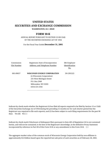 Thumbnail WEC Energy Group 10-K Annual Report 