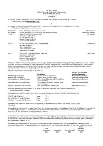 Thumbnail Alliant Energy 10-K Annual Report 