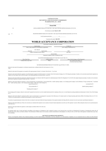 Thumbnail World Acceptance Corporation 10-K Annual Report 2023