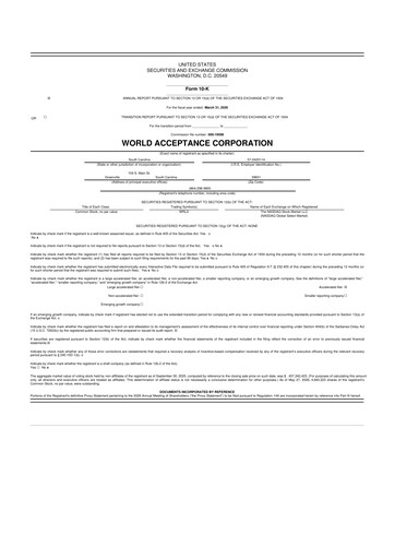 Thumbnail World Acceptance Corporation 10-K Annual Report 2026