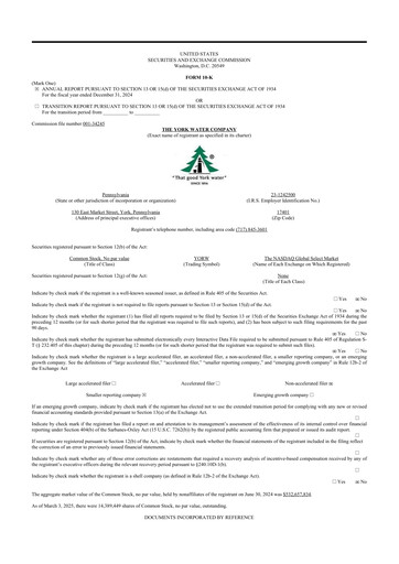 Thumbnail York Water 10-K Annual Report 2024