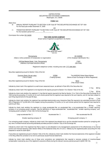 Thumbnail York Water 10-K Annual Report 2025