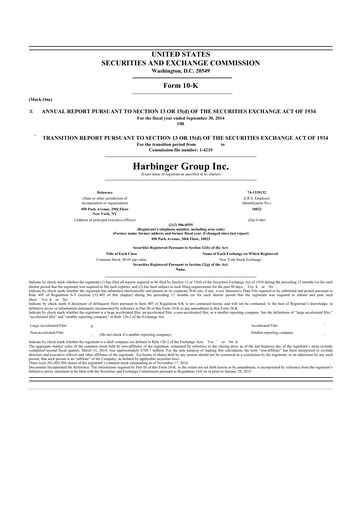 Thumbnail Spectrum Brands
 10-K Annual Report 2014