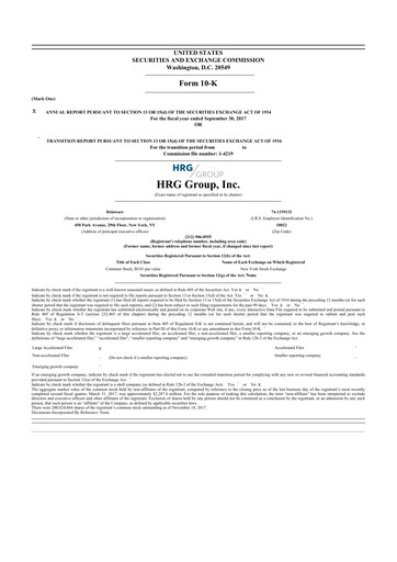 Thumbnail Spectrum Brands
 10-K Annual Report 2017