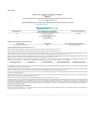 Thumbnail Spectrum Brands
 10-K Annual Report 2025