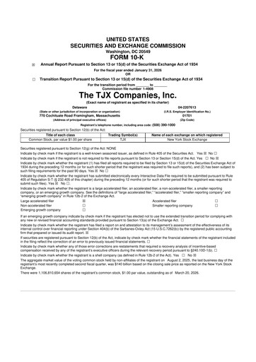 Thumbnail TJX Companies 10-K Annual Report 2026