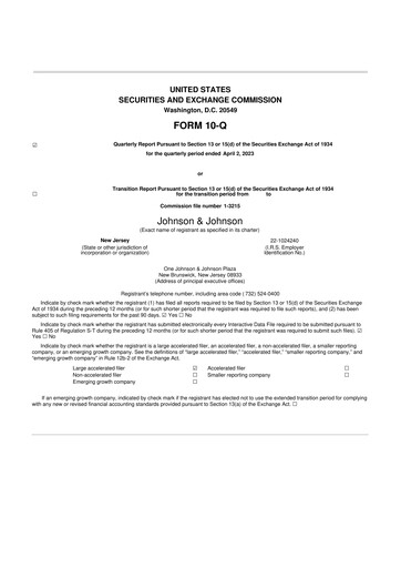 Thumbnail Johnson & Johnson 10-Q Quarterly Report FY2023 