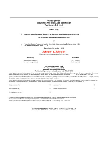 Thumbnail Johnson & Johnson 10-Q Quarterly Report FY2026 Q3