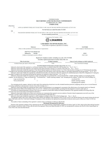 Thumbnail L3Harris Technologies 10-K Annual Report 2023