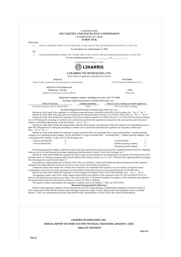 Thumbnail L3Harris Technologies 10-K Annual Report 2024
