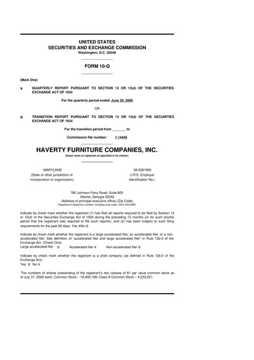 Thumbnail Havertys 10-Q Quarterly Report FY 