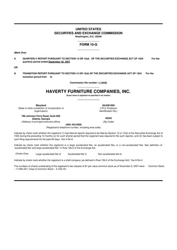 Thumbnail Havertys 10-Q Quarterly Report FY 