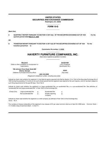 Thumbnail Havertys 10-Q Quarterly Report FY 
