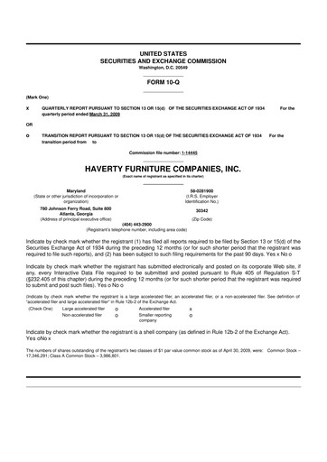 Thumbnail Havertys 10-Q Quarterly Report FY 
