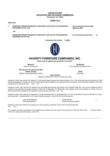 Thumbnail Havertys 10-Q Quarterly Report FY 