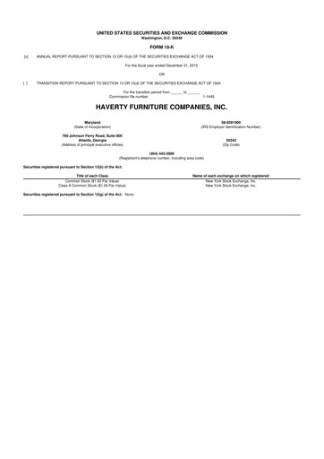 Thumbnail Havertys 10-K Annual Report 