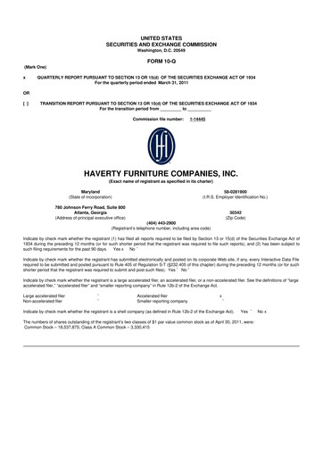 Thumbnail Havertys 10-Q Quarterly Report FY 