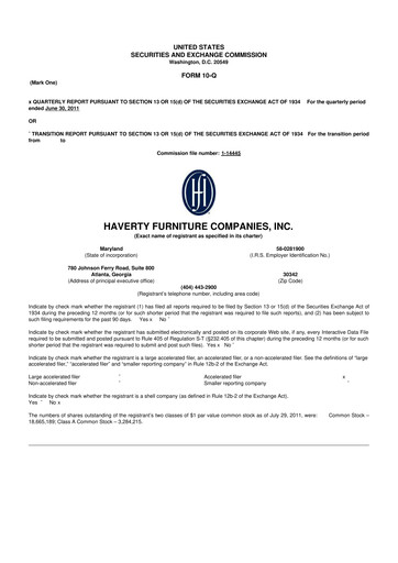 Thumbnail Havertys 10-Q Quarterly Report FY2011 