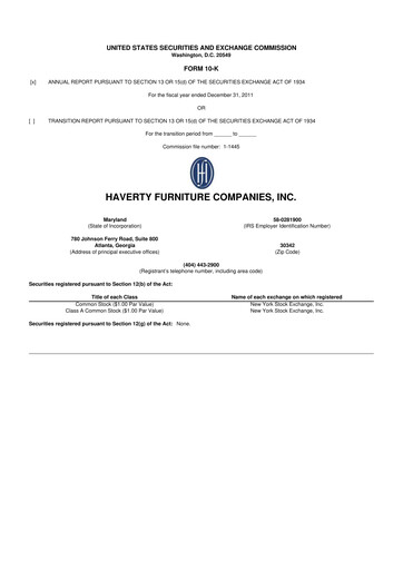 Thumbnail Havertys 10-K Annual Report 2011