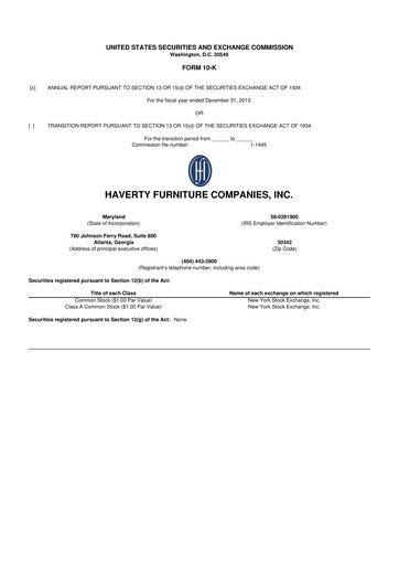 Thumbnail Havertys 10-K Annual Report 2013