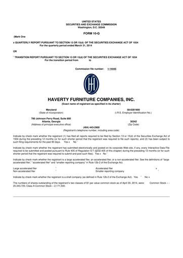 Thumbnail Havertys 10-Q Quarterly Report FY2014 
