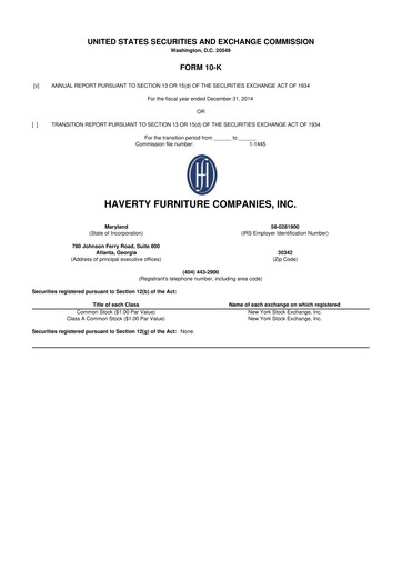 Thumbnail Havertys 10-K Annual Report 2014