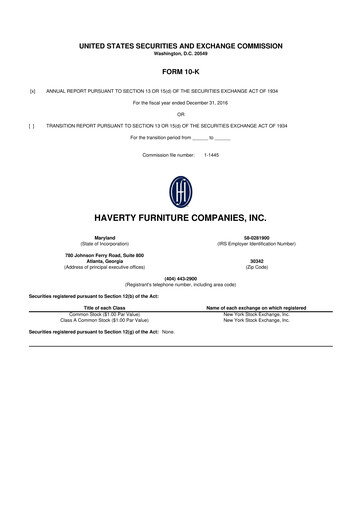 Thumbnail Havertys 10-K Annual Report 2016