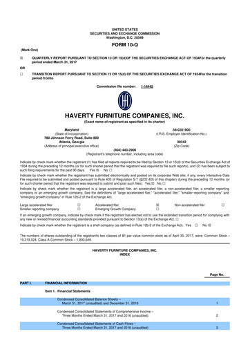 Thumbnail Havertys 10-Q Quarterly Report FY2017 