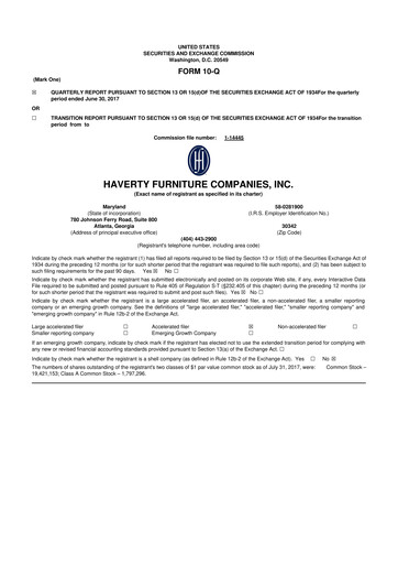 Thumbnail Havertys 10-Q Quarterly Report FY2017 