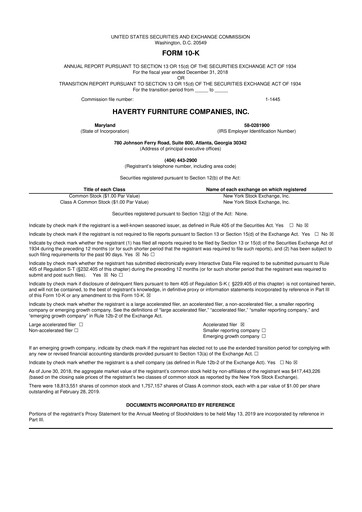 Thumbnail Havertys 10-K Annual Report 2018