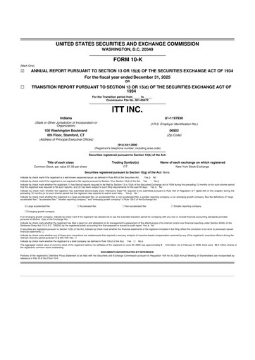 Thumbnail ITT 10-K Annual Report 2025