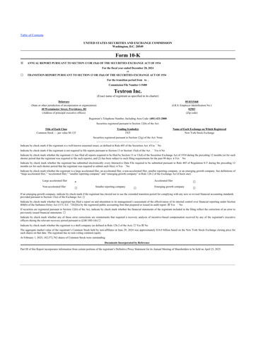 Thumbnail Textron 10-K Annual Report 2024