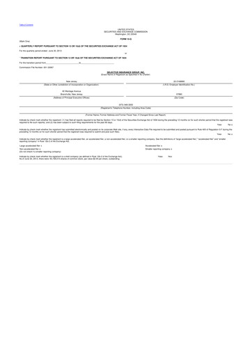 Thumbnail Selective Insurance 10-Q Quarterly Report FY2013 