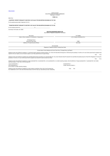 Thumbnail Selective Insurance 10-Q Quarterly Report FY2014 