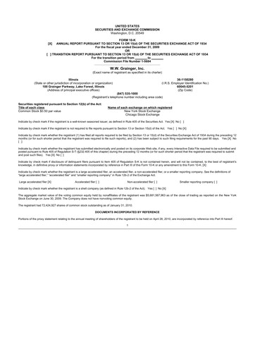 Thumbnail W. W. Grainger
 10-K Annual Report 