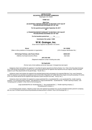 Thumbnail W. W. Grainger
 10-Q Quarterly Report FY2017 
