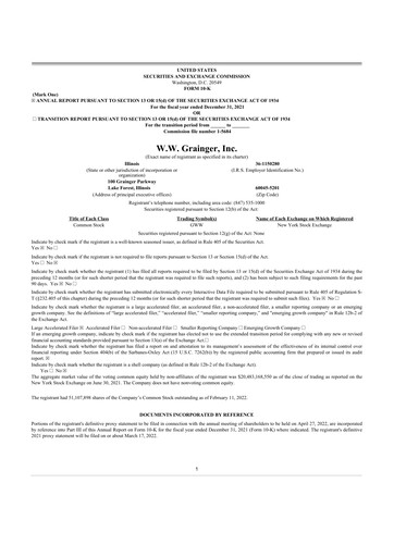 Thumbnail W. W. Grainger
 10-K Annual Report 2021