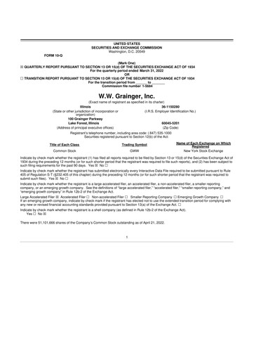Thumbnail W. W. Grainger
 10-Q Quarterly Report FY2022 