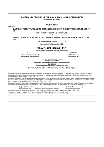 Vorschaubild Cavco Industries 10-Q Quartalsbericht 2017 