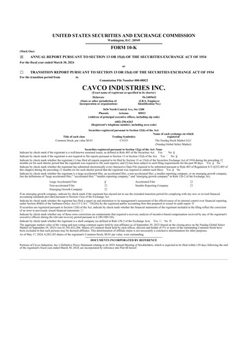 Thumbnail Cavco Industries 10-K Annual Report 2024