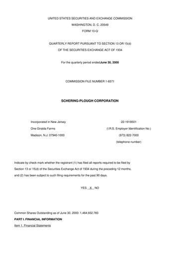 Miniature Merck 10-Q Rapport trimestriel  