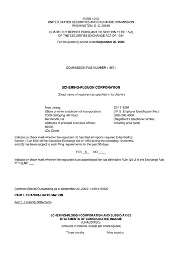 Miniature Merck 10-Q Rapport trimestriel  