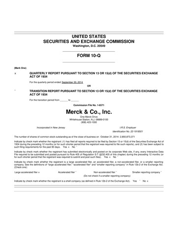 Miniature Merck 10-Q Rapport trimestriel 2014 