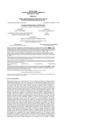 Thumbnail Standex International 10-K Annual Report 2017